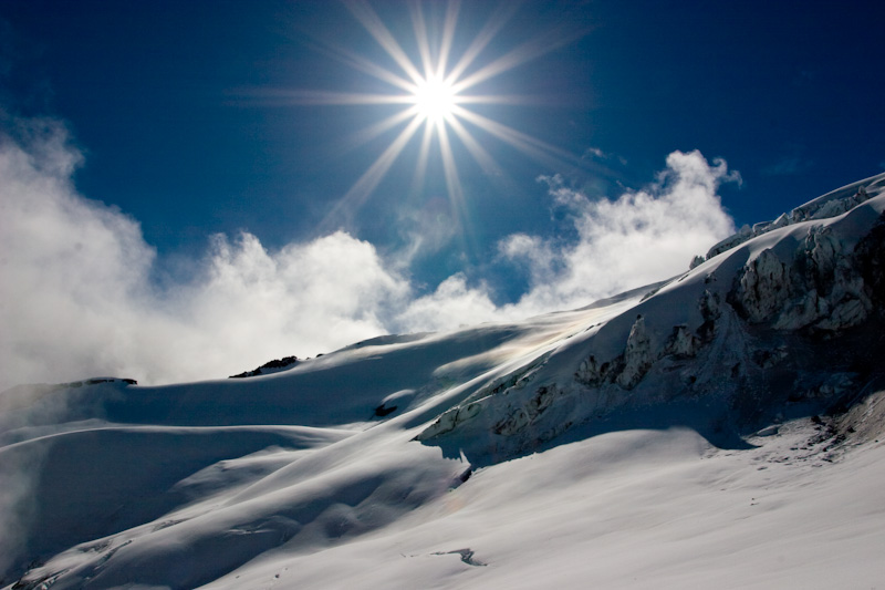 Sun Above The Nisqually Glacier